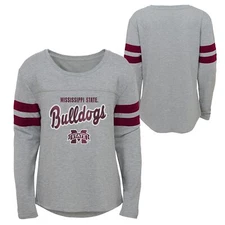 Outerstuff NCAA Youth Girls Mississippi State Bulldogs Field Armor Dolman Top