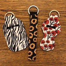 Set Of 3 Neoprene Keychains