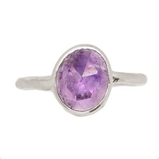 Natural Amethyst - African 925 Sterling Silver Ring Jewelry s.5.5 CR74634