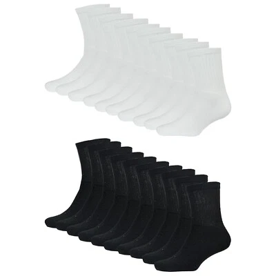 SOCK STACK 10 Pairs Boys Kids Cotton Rich Sport Socks Everyday Wear Sport School Socks