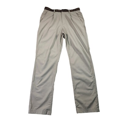 Greg Norman Pleated Golf Pants Trousers Mens 30X31 Light Tan Slacks