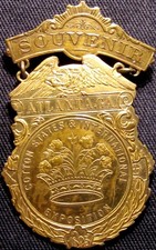 1895 Atlanta Georgia Cotton States Exposition World Fair Souvenir Badge