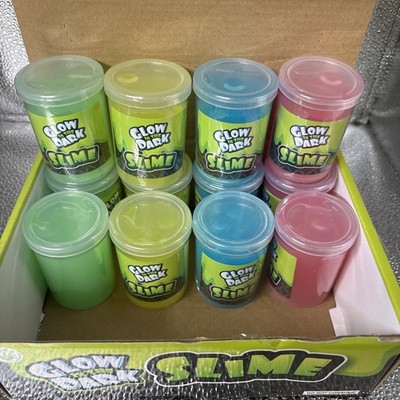 Glow in the Dark Slime   12 Pack Neon Party Favors for Kids, Sensory Toys
