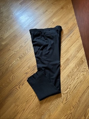 Armani Collezioni Men's Dress Pants Size 54 Off Black Cotton/silk