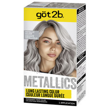 got2b Metallics Permanent Hair Dye, M71 Metallics Silver,Hair Colr for Women&Men