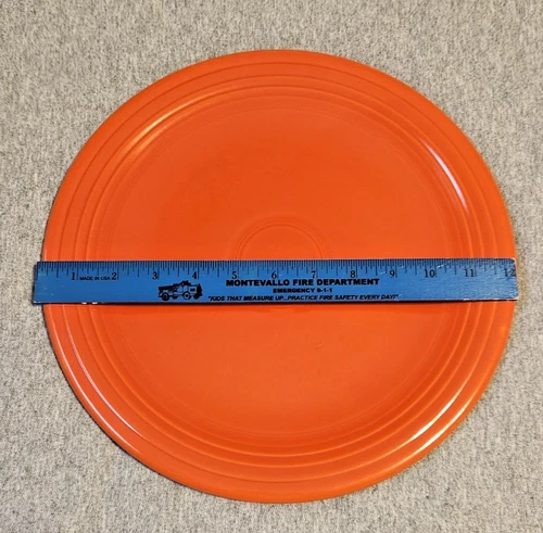 Vintage FIESTA Homer Laughlin 13 inch CHOP PLATE Red super nice Fiestaware Ware