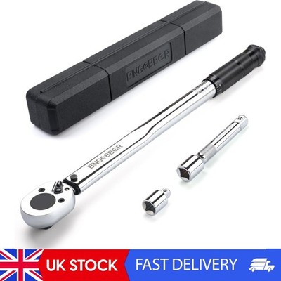 1/2 Zoll Antrieb Click Drehmomentschlüssel Set, Dual-Richtung verstellbar, 28-210Nm