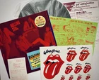 1986 Japan 1st Press ROLLING STONES DIRTY WORK Vinyl LP, Inserts 10 Stickers