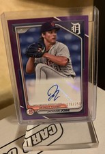 Jackson Jobe 2024 Bowman Prospect Purple Auto /250 #PPRA-JJ