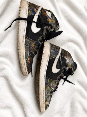 Nike Air Jordan 1 Retro High BHM kids 7Y Black History Month Rare Shoes High Top
