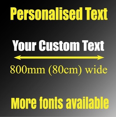 Personalisierter Wunschtext für Auto Aufkleber Vinyl Fensteraufkleber 80 cm