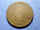 1867 Indian Cent  AG