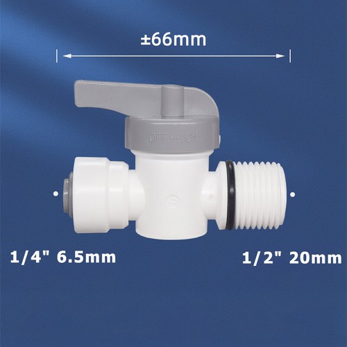 1/4" 3/8" Push Fit Connector Adapter Valve RO Fridge Water Filter Quick Fittings - Afbeelding 69 van 92