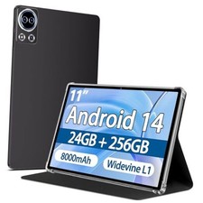 Tablet 11 inch Android 14 Tablets, 24GB 256GB 1TB Expand, Widevine L1 Grey