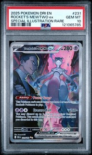 Pokémon Dri En Destined Rivals #231 Team Rocket's Mewtwo Ex PSA 10 2025