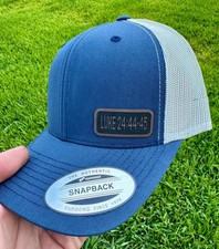 Luke 24:44–45 Hat Snapback Trucker – Engraved Patch Christian Cap, “He Opened
