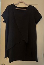 Black Summer Outfit Set Size XXL Short Sleeve Top And Shorts