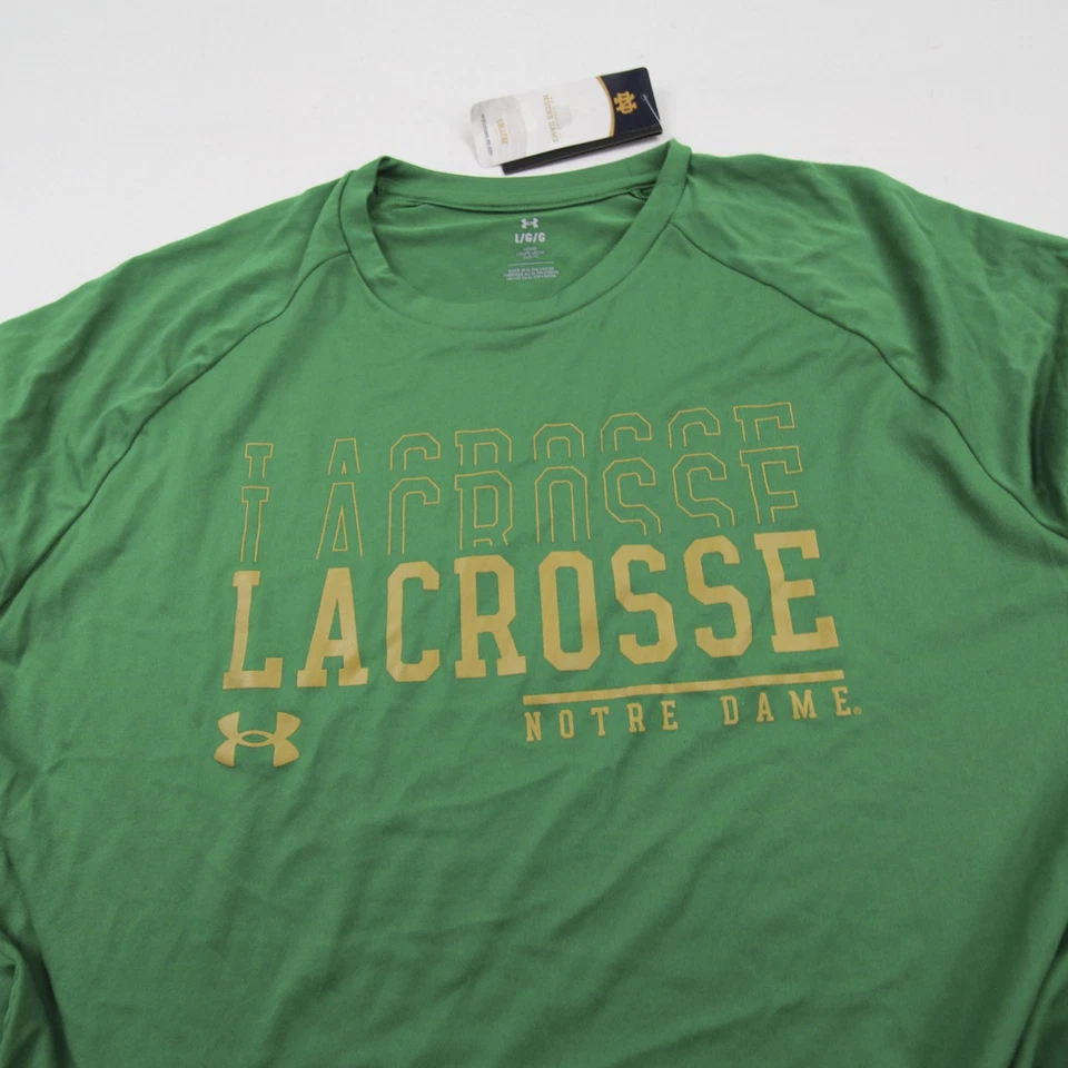 Рубашка с коротким рукавом Notre Dame Fighting Irish Under Armour мужская зеленая новая - Изображение 3 из 4