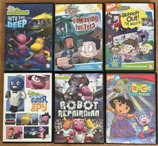 Nickelodeon Nick Jr. DVD Lot of 6-Backyardigans-Odd Parents-All Grown Up-Dora