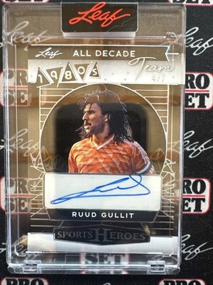 Ruud Gullit 2025 Leaf Sports Heroes - All Decade Team: 1980s Platinum Foil 4/7