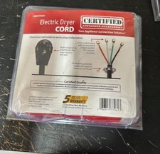 Certified Appliance Accessories 4 Wire 6ft Electric Dryer Cord