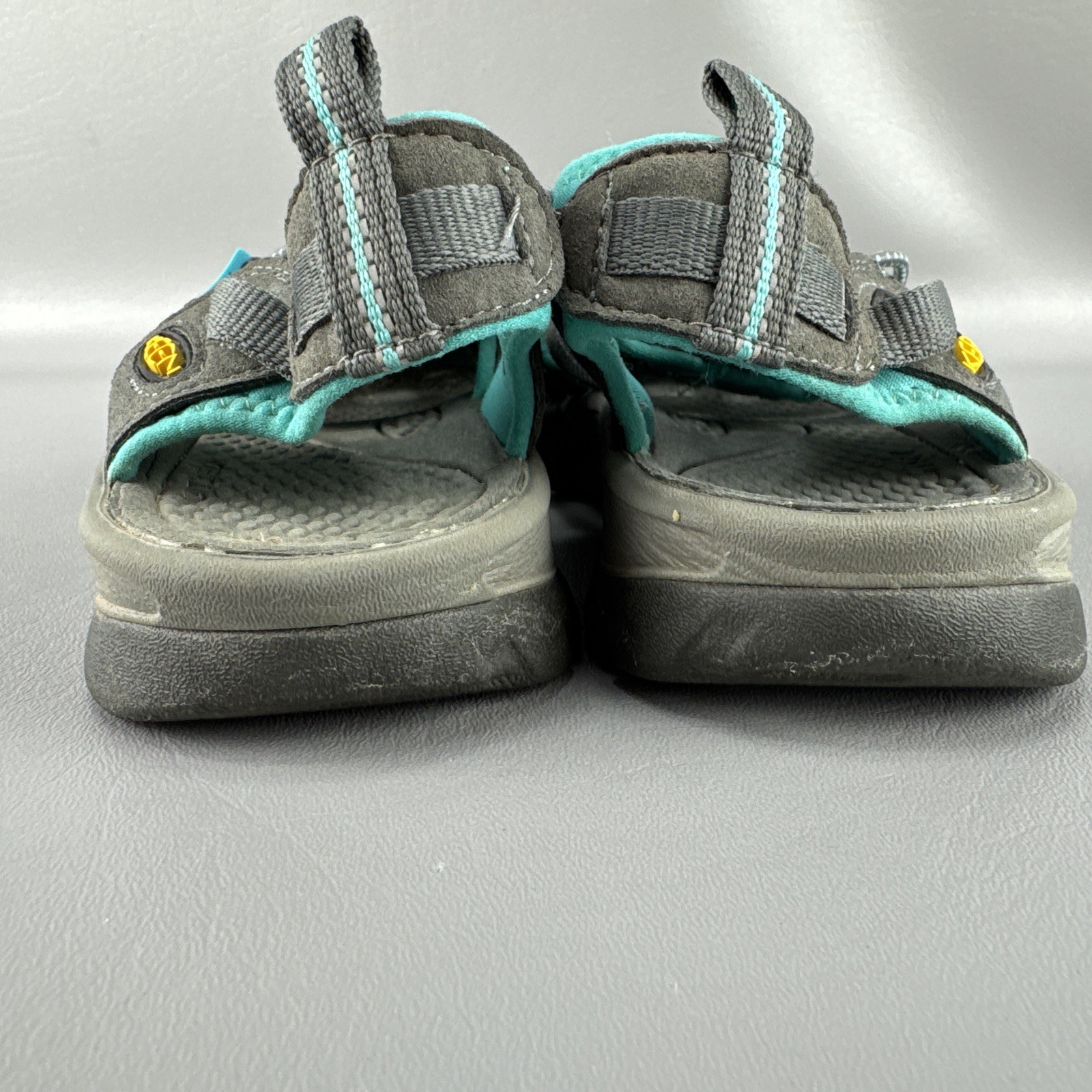 Scarpe Keen Whisper donna taglia 7 grigio blu punta a cappuccio escursionismo avventura sandali bassi