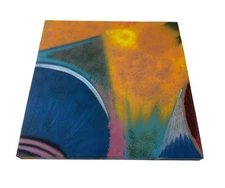 SM Palmer Abstract Art Painting Reproduction Mounted On Wood Frame 12” X 12” #1