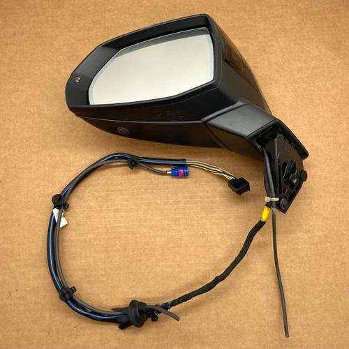 OEM 17-19 Audi Q7 Driver Left Side Door Mirror Assembly w Blind Spot Camera