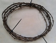 Rusty Barb Wire 17 Foot Roll Western Cowboy Rustic Art Craft Decor Real Sharp