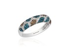 LeVian 14K White Gold Band Ring with 0.79 ct. White, Ice Blue and Brown Diamond — photo 1