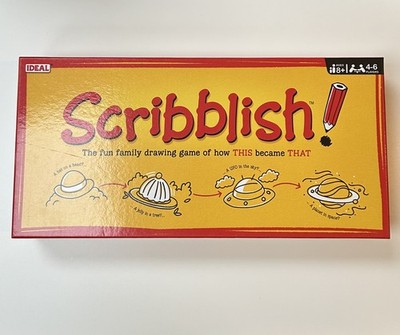 Scribblish Das lustige Brettspiel mit Familienunterschrift Zeichnen von idealen 4-6 Spielern