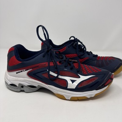 Mizuno Wave Lightning Z3 Womens Navy/Red Volleyball Court Shoes Size W 8.5