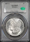 1882-S Morgan Silver Dollar $1 CACG MS65 WITTERBRICK! - Ships Free!