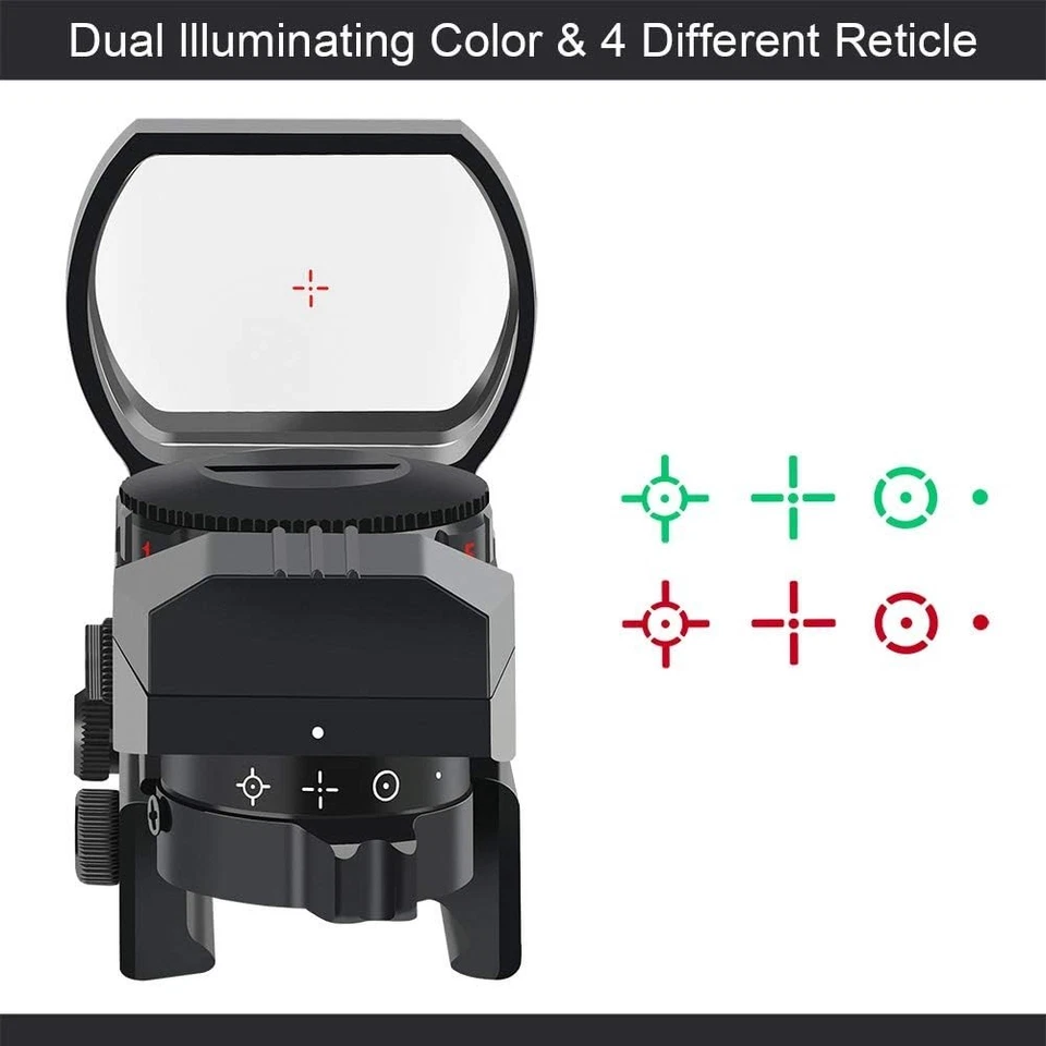 Feyachi Reflex Sight – Adjustable Reticle, Red & Green Modes, 33 mm Lens - Image 2 of 4