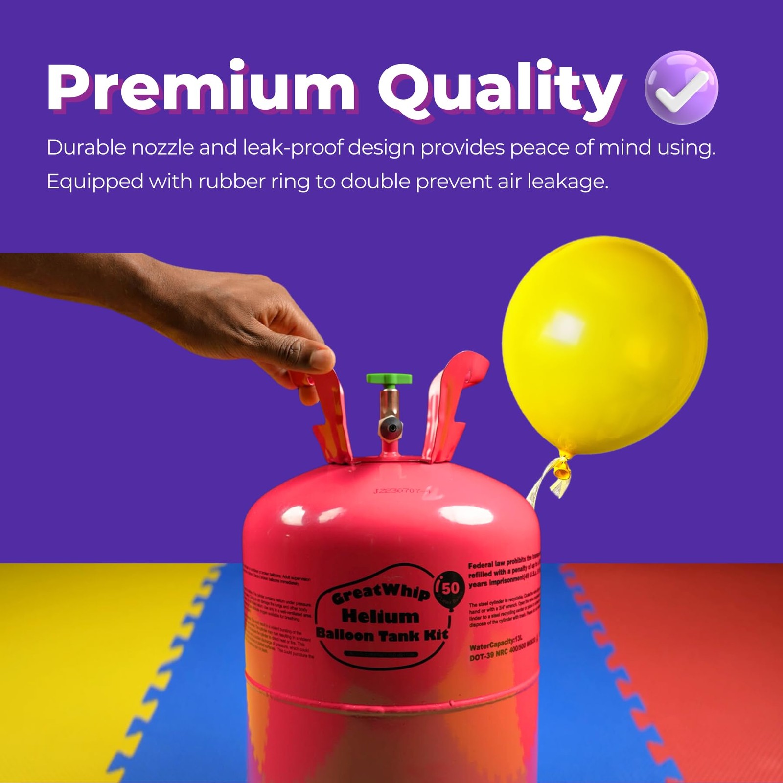 13L Helium Tank Up To 50 Latex Balloons, Helium Tank For Balloons At Home, 50...