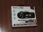 New - Vivitar Pro 8K HD Digital Camcorder DVR8K-MBLK Touchscreen - 681066107904