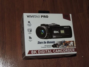 New - Vivitar Pro 8K HD Digital Camcorder DVR8K-MBLK Touchscreen - 681066107904