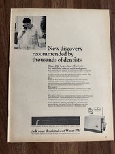 1966 Water Pik Aqua Tech Print Ad Dentist Floss Oral Hygiene Health Teeth Gums