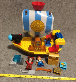 LEGO Duplo Jake's Pirate Ship Bucky 10514 w/1 Cannonball,  No Box or Manual READ