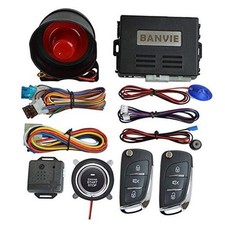 Car Alarm System with Remote Start and Smart Push Start Button 2.with siren