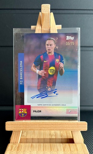 Ewa Pajor Auto /75 Barça Blue 2025-26 Topps FC Barcelona Team Set Femení Poland