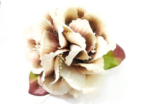 BRIDAL STYLE IVORY FLOWER AIRBRUSH COLOR HAIR BARRETTE AND BROOCHE (3 COLORS ) - Picture 14 of 21