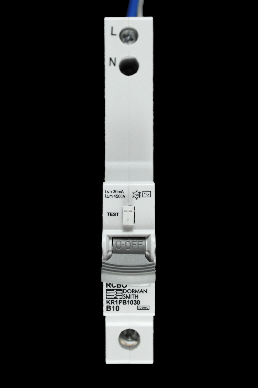 DORMAN SMITH 10 AMP CURVE B 10kA 30mA RCBO TYPE AC KR1PB1030