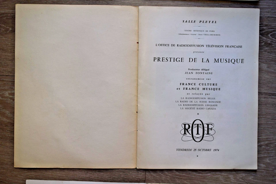 JEAN COCTEAU Dessin 3 Programmes Salle Pleyel PRESTIGE DE LA MUSIQUE - Photo 3/4