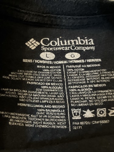 Columbia Mens Washington DC Short Sleeve Crew Neck T Shirt Size Large - Picture 5 of 5
