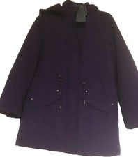 Authentic Bhs Purple Quilted Hooded Anorak Uk Size 8 Bnwt
