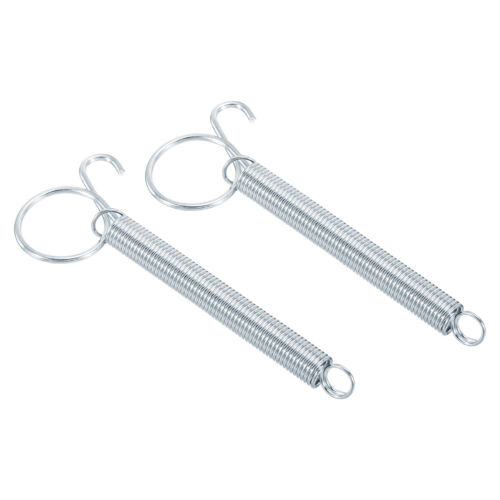 4.5" Cage Door Hook, 2Pcs Stainless Steel Elastic Spring Latch Hook, Silver