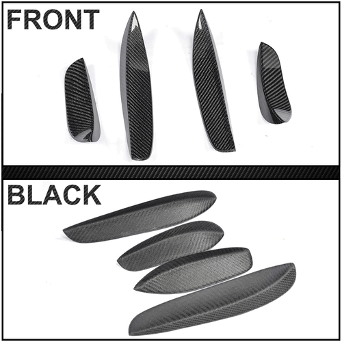 Fit for Benz W205 C205 C63 15-21 REAL Carbon Front Bumper Splitter Canards Fins - Picture 10 of 10