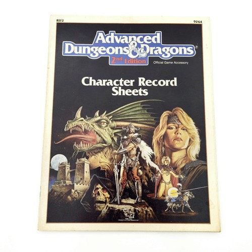 AD&amp;D 2nd Edition REF2 Character Record Sheets 9264 TSR 1989 | eBay
