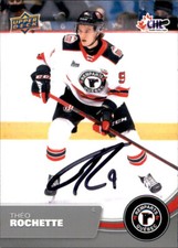 Theo Rochette Signed Auto 2021-22 Upper Deck CHL card Quebec Remparts